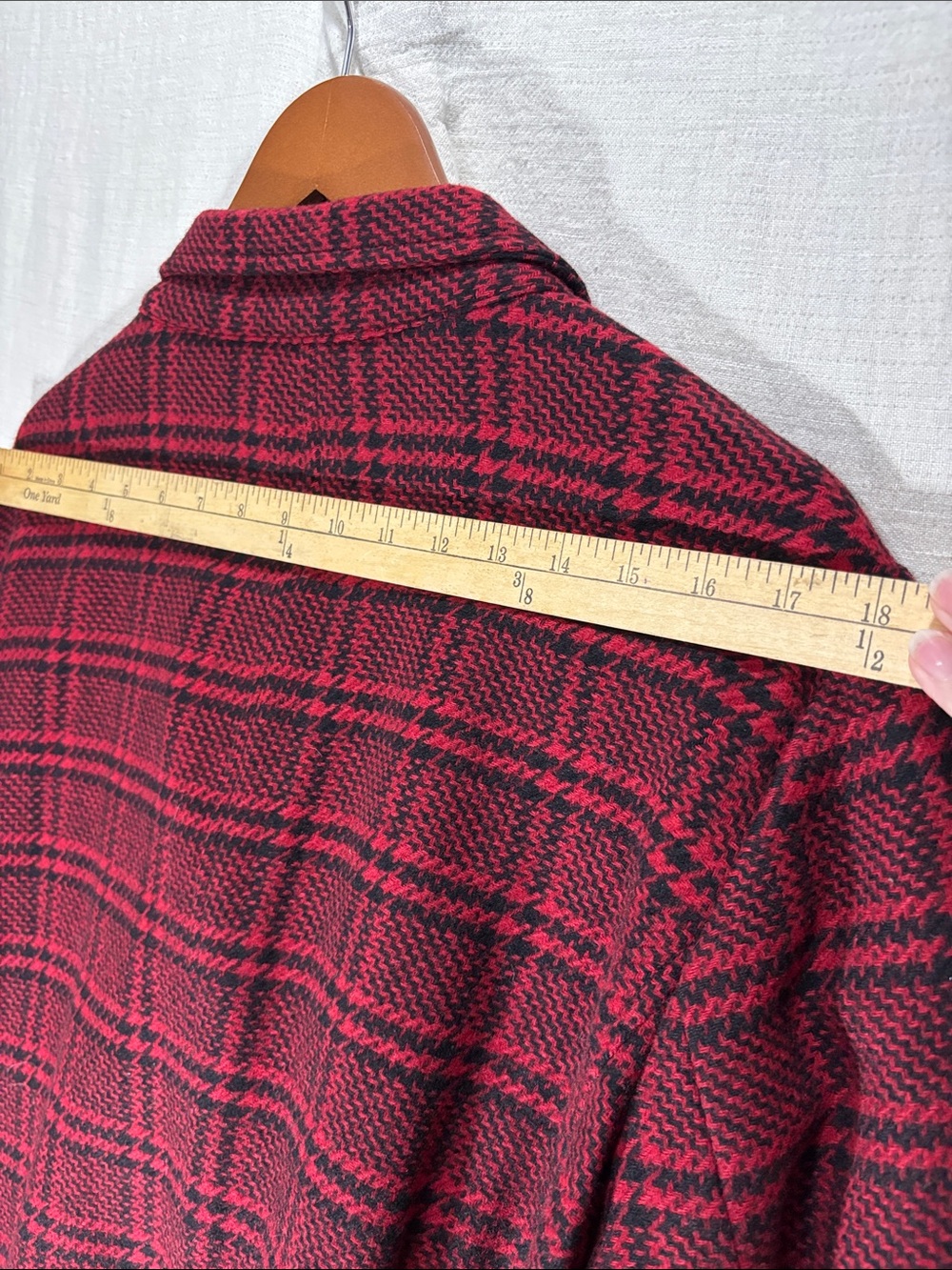 Talbots NWT Red & Black Plaid Wool Blend Tailored Jacket Blazer Plus Size 18W - Picture 9 of 11